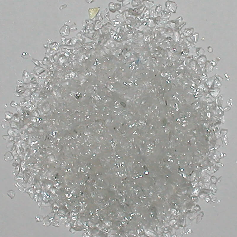 American Specialty Glass Clear Plate Size 00 Tumbled Terrazzo Glass - 5 Lbs