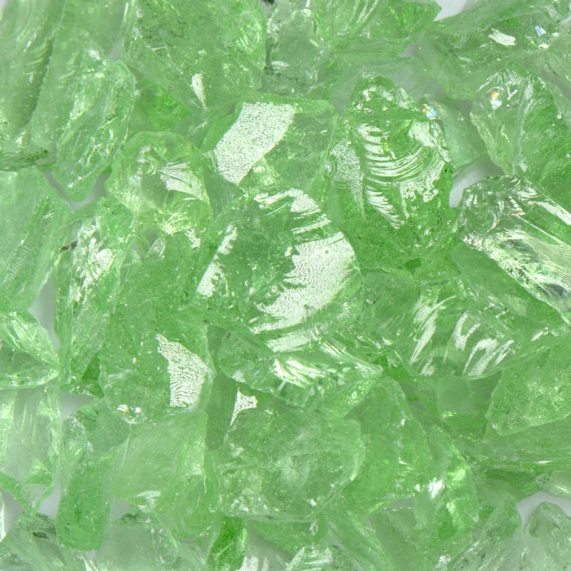 American Specialty Glass Crystal Green Small Tumbled Landscape Glass - 1 Lb