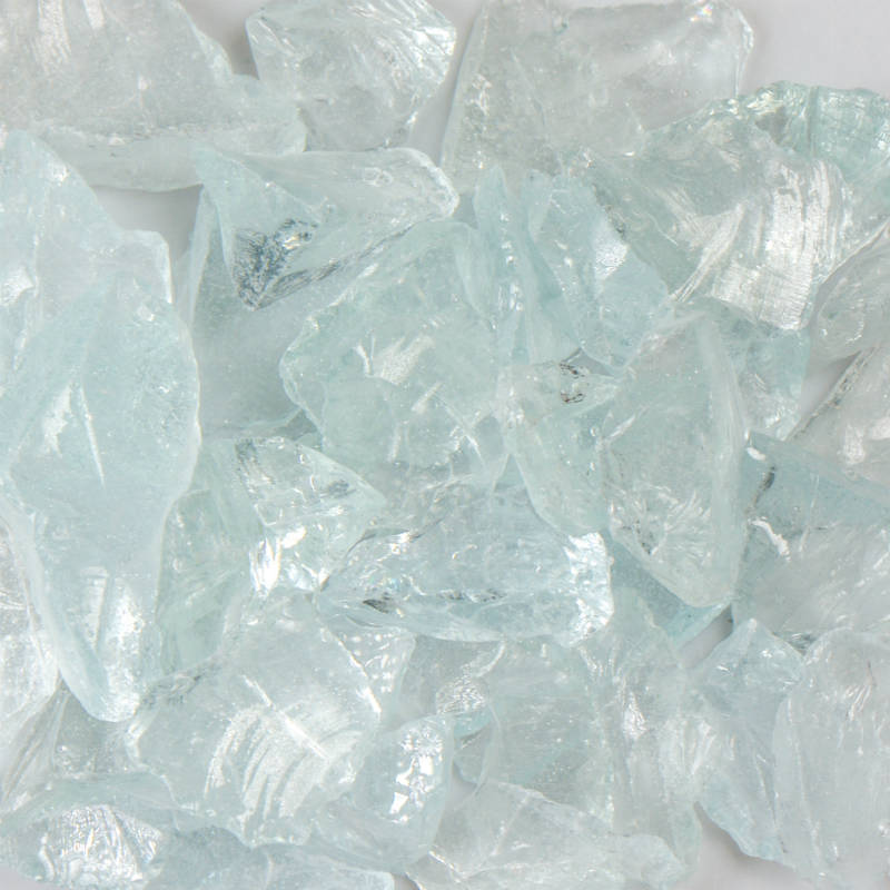 American Specialty Glass Crystal Teal Small Tumbled Landscape Glass - 50 Lbs