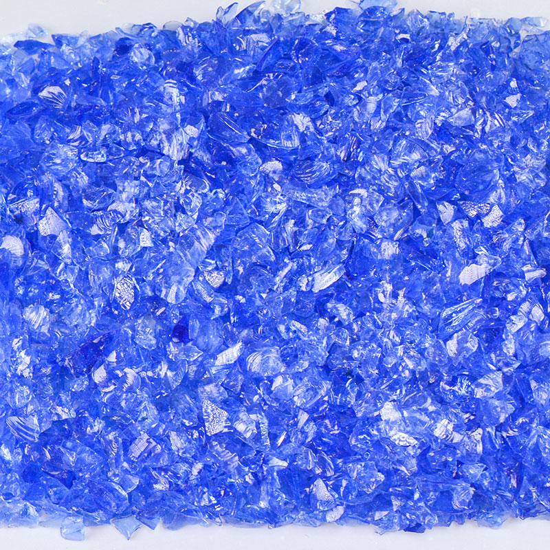 American Specialty Glass Dark Blue Size 0 Terrazzo Glass - 10 Lbs