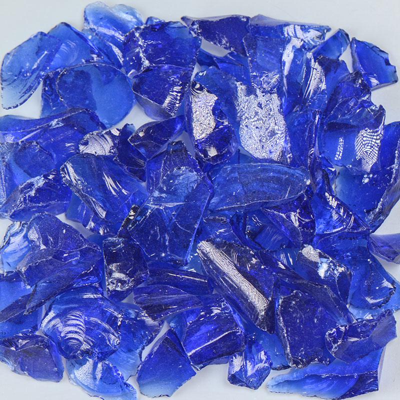American Specialty Glass Dark Blue Size 2 Terrazzo Glass - 25 Lbs