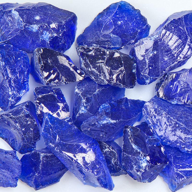American Specialty Glass Dark Blue Size 3 Terrazzo Glass - 10 Lbs
