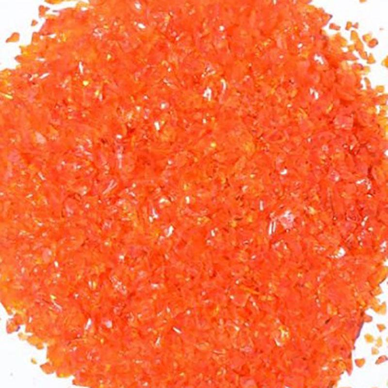 American Specialty Glass Flat Orange Size 0 Terrazzo Glass - 25 Lbs