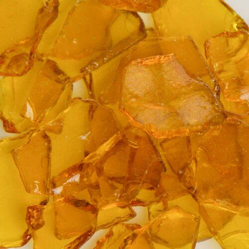American Specialty Glass Flat Yellow Size 3 Terrazzo Glass - 25 Lbs
