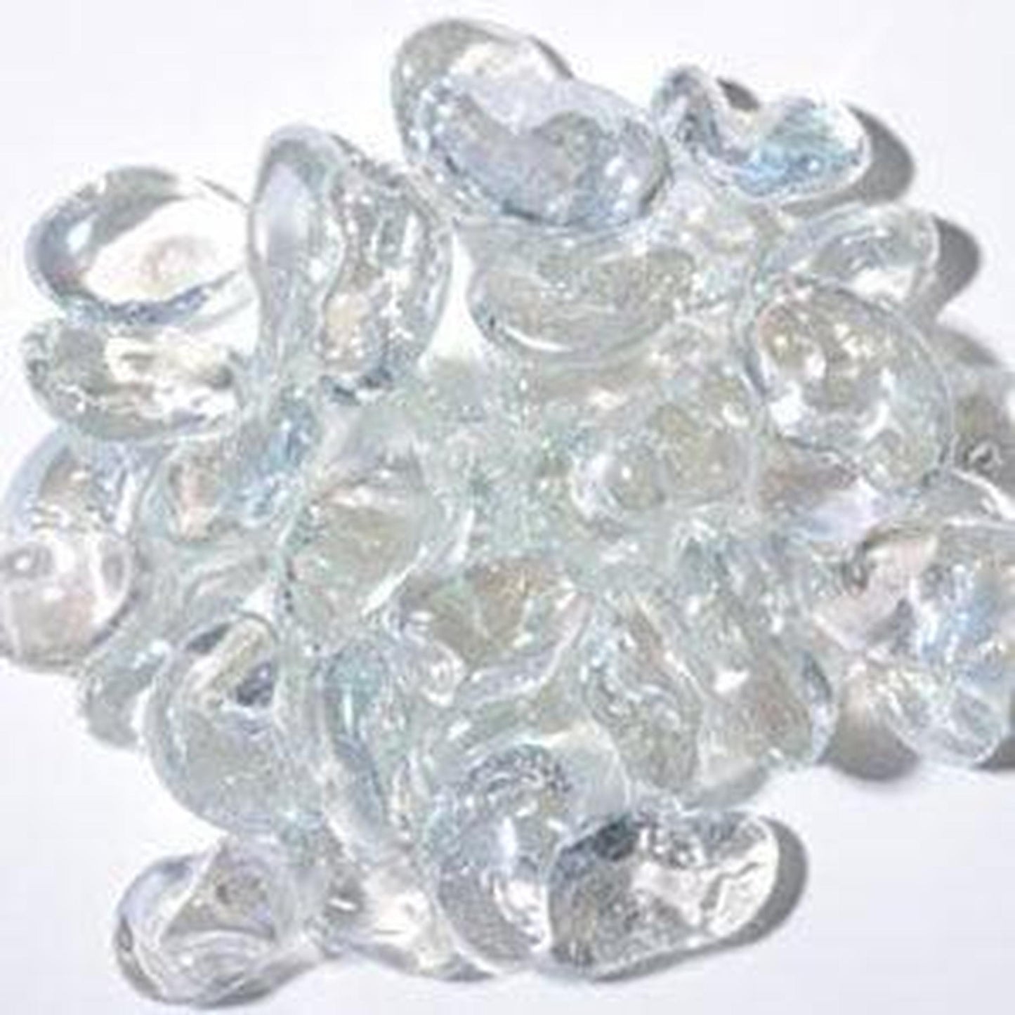 American Specialty Glass Glacier Ice Iridescent Medium Size Jelly Bean Glass - 5 Lbs