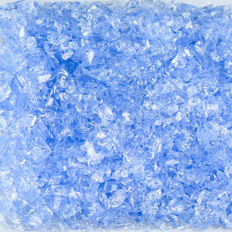 American Specialty Glass Light Blue Size 0 Terrazzo Glass - 1 Lb