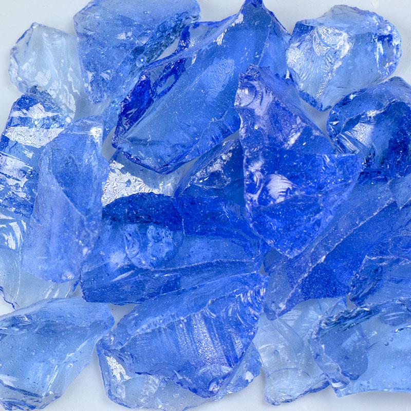 American Specialty Glass Light Blue Size 3 Terrazzo Glass - 5 Lbs
