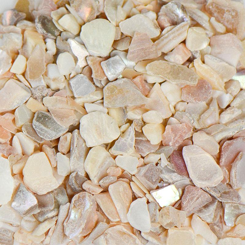 American Specialty Glass Mother of Pearl Size 1 Tumbled Terrazzo Glass - 1 Lb