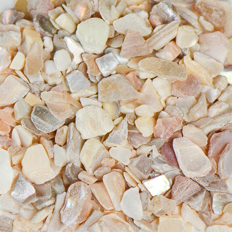 American Specialty Glass Mother of Pearl Size 1 Tumbled Terrazzo Glass - 50 Lbs