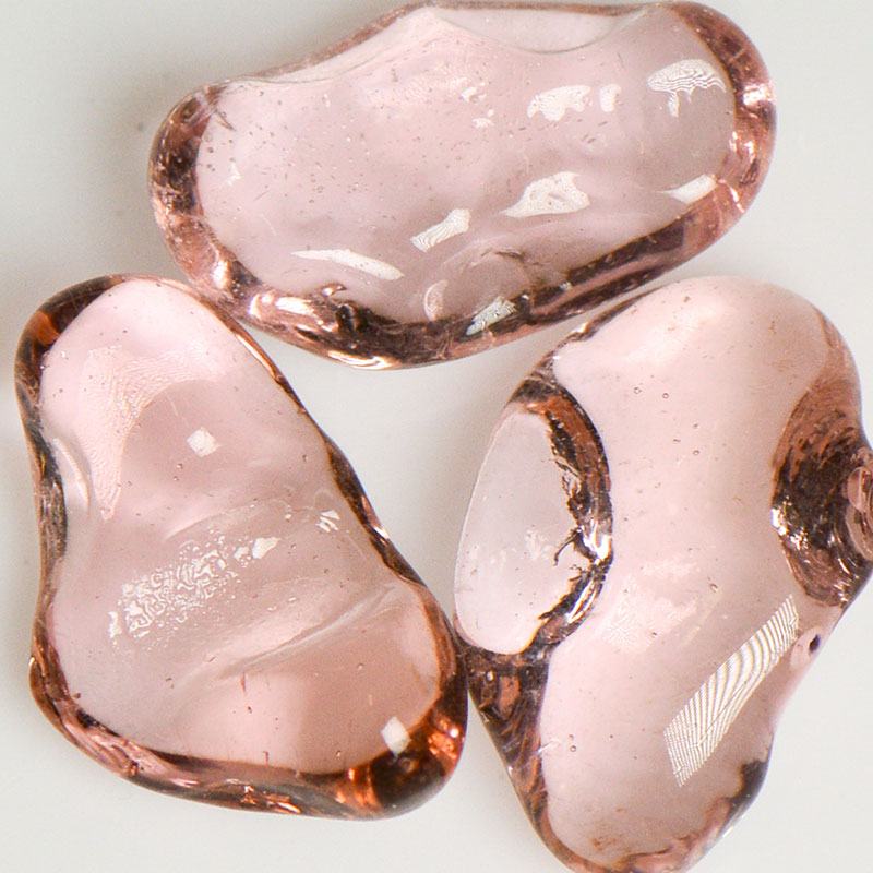 American Specialty Glass Pink Cotton Candy Medium Size Jelly Bean Glass - 1 Lb