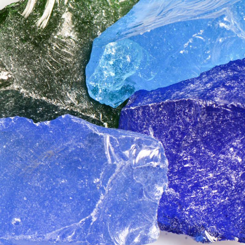 American Specialty Glass River Mix Large Tumbled Landscape Glass - 50 Lbs