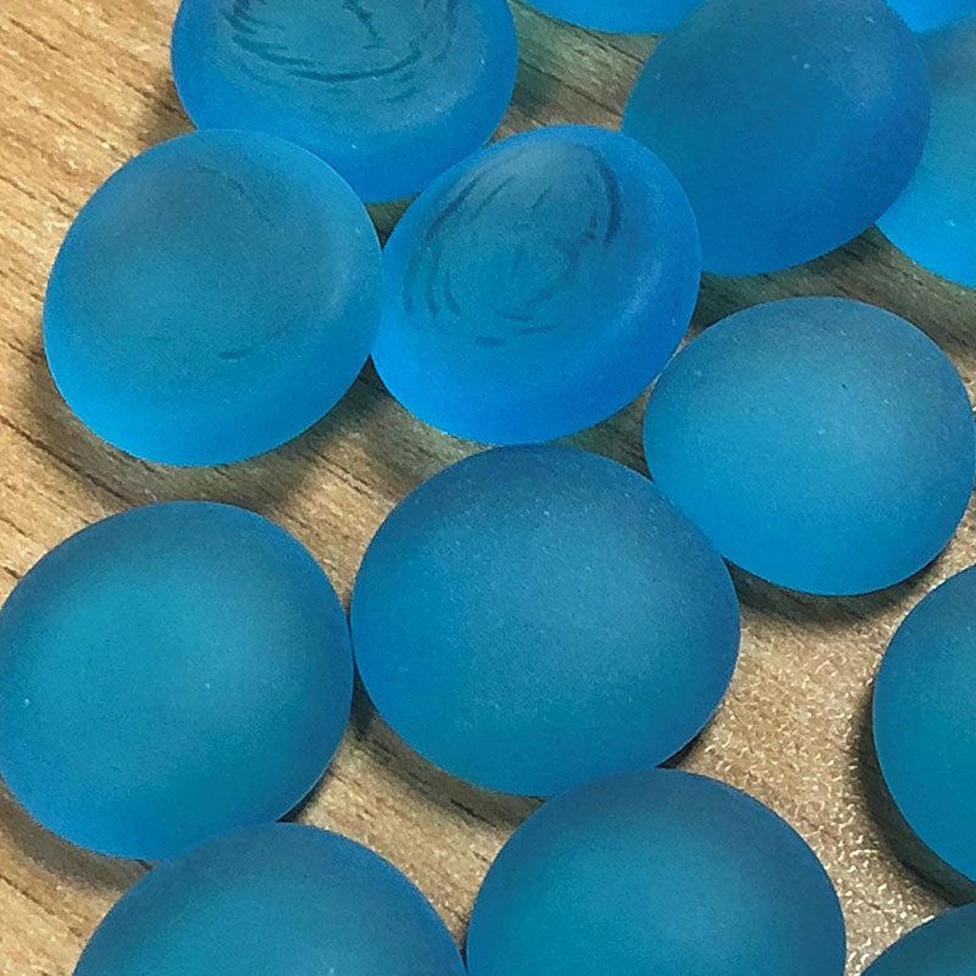 American Specialty Glass Turquoise Medium Size Frosted Glass - 1 Lb