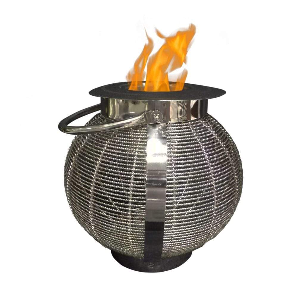 Anywhere Fireplace 10" Silver Jupiter Fireplace/Lantern – 2 in 1 Design
