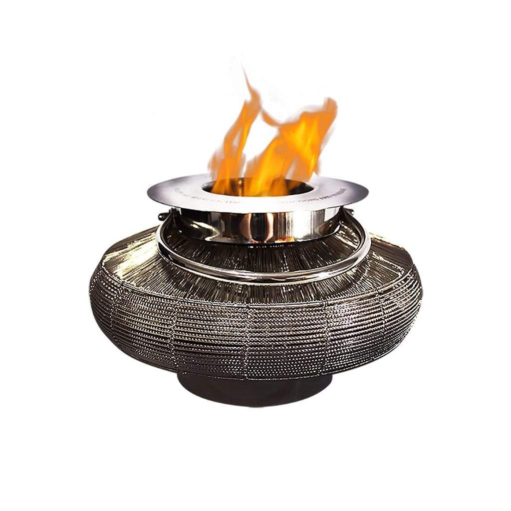 Anywhere Fireplace 10" Silver Mercury Fireplace/Lantern – 2 in 1 Design