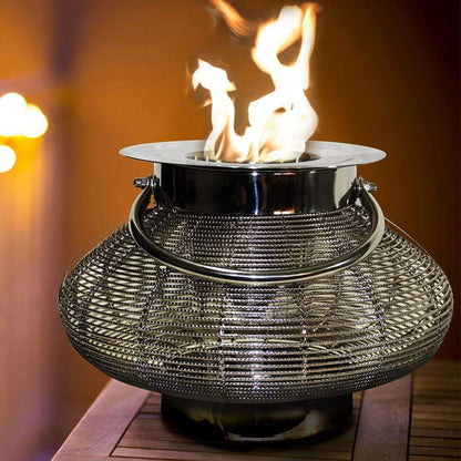 Anywhere Fireplace 10" Silver Venus Fireplace/Lantern – 2 in 1 Design