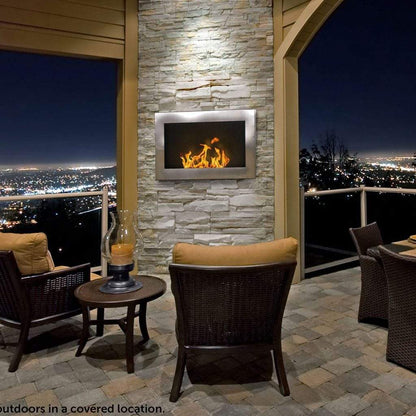 Anywhere Fireplace 19" Stainless Steel SoHo Wall Mount Fireplace