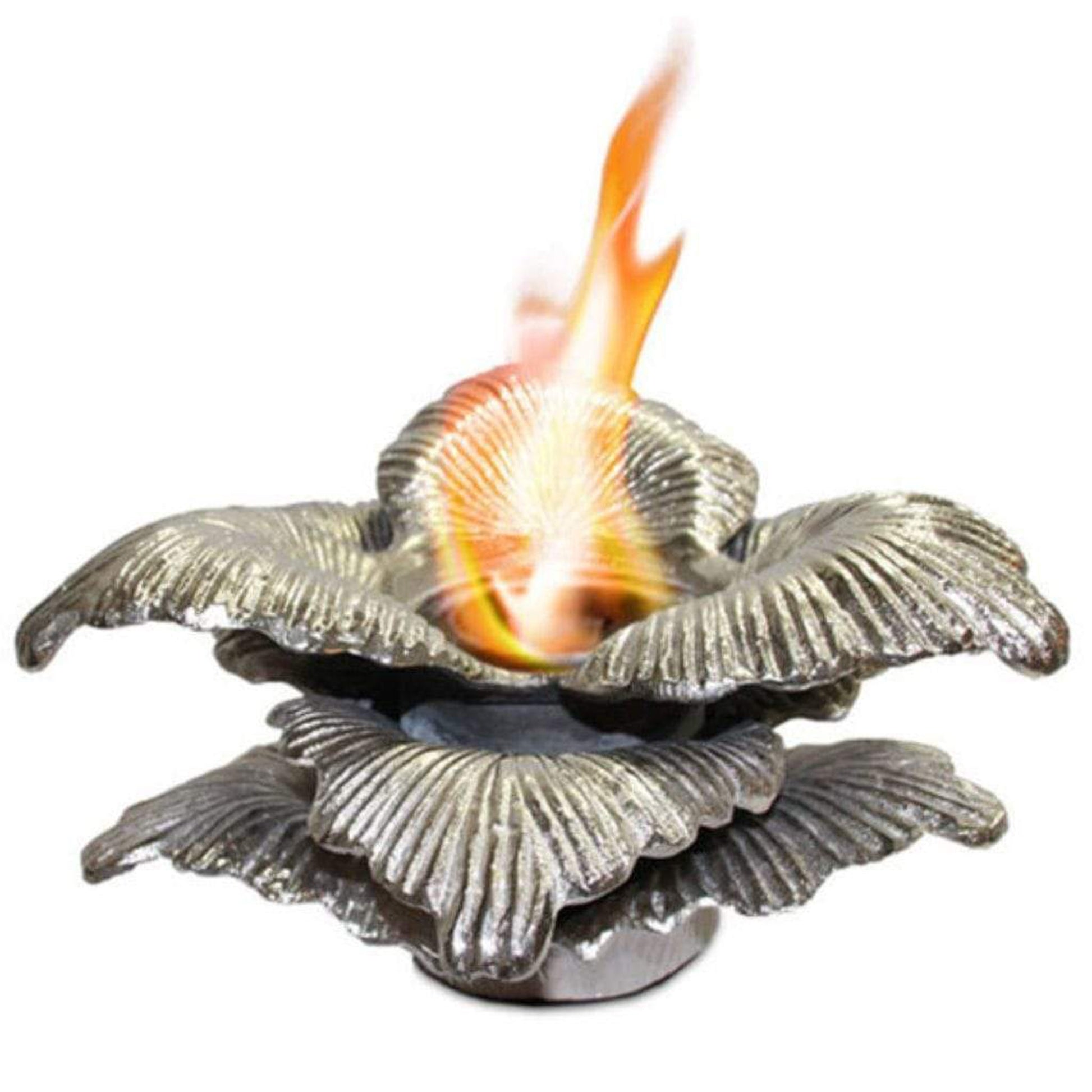 Anywhere Fireplace Chatsworth 14" Silver Botanical Gel Fuel Fireplace