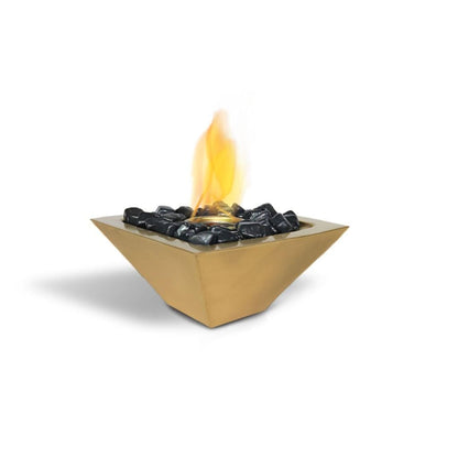 Anywhere Fireplace Empire 12" Satin Gold Indoor/Outdoor Tabletop Gel Fireplace