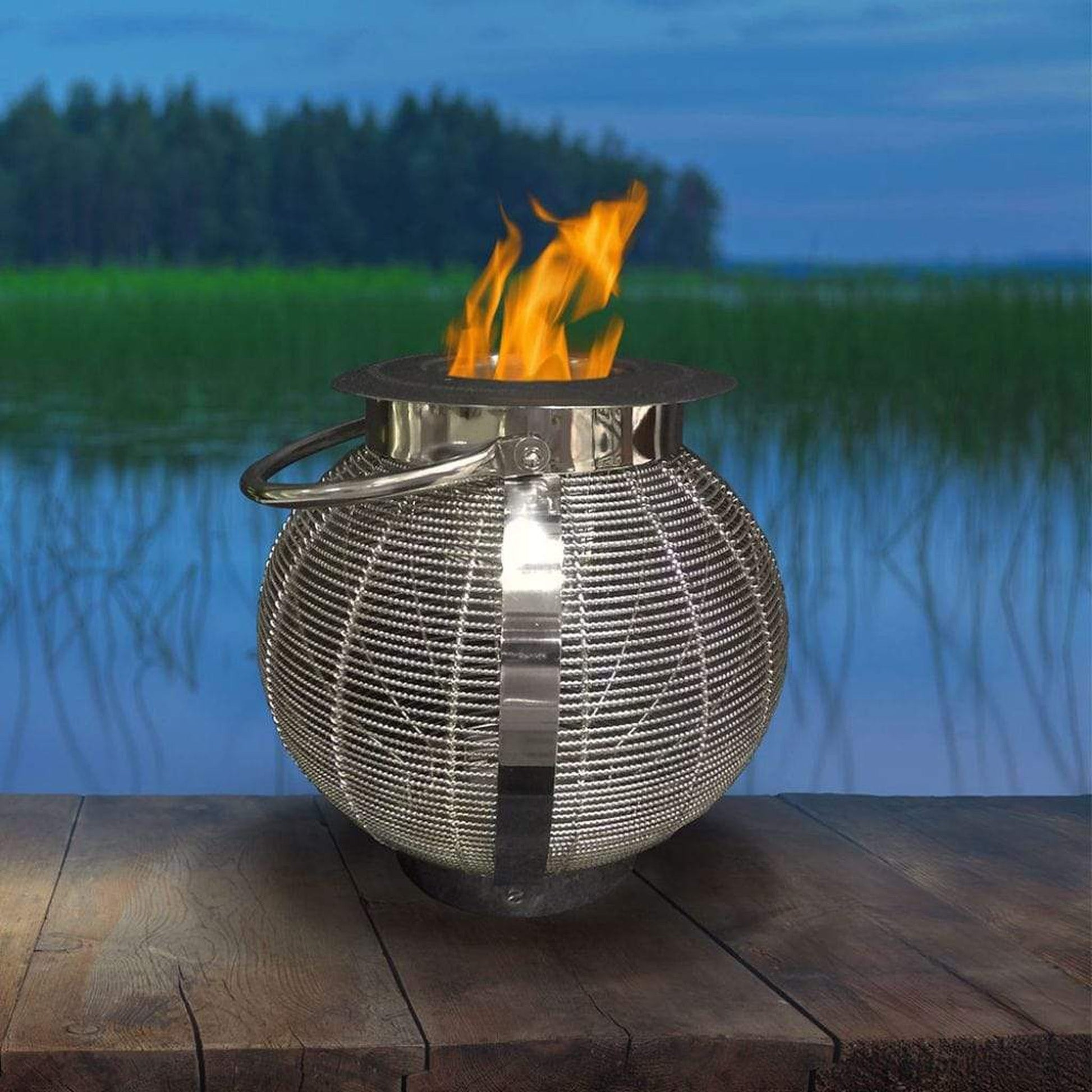 Anywhere Fireplace Jupiter 10" Round 2-in-1 Design Gel Fuel Fireplace/Lantern
