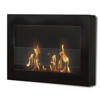 Anywhere Fireplace SoHo 28" Black Wall-Mounted Bio-Ethanol Liquid Fuel Fireplace