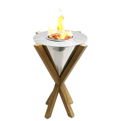 Anywhere Fireplace Southampton 12" Teak Tabletop Gel Fireplace