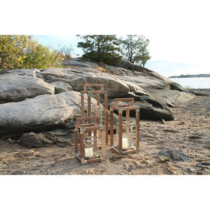 Anywhere Fireplace Southampton 9" x 16" Teak Wood Lantern