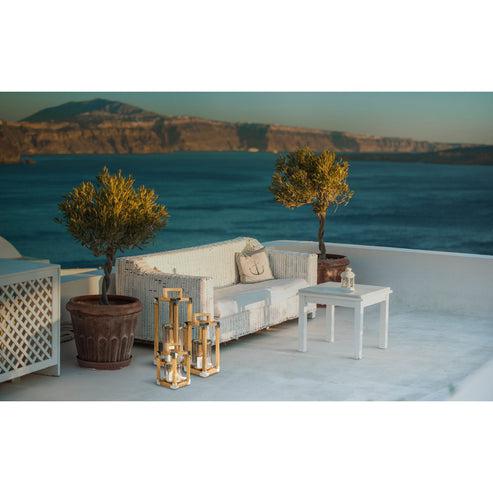 Anywhere Fireplace Southampton 9" x 22" Teak Wood Lantern