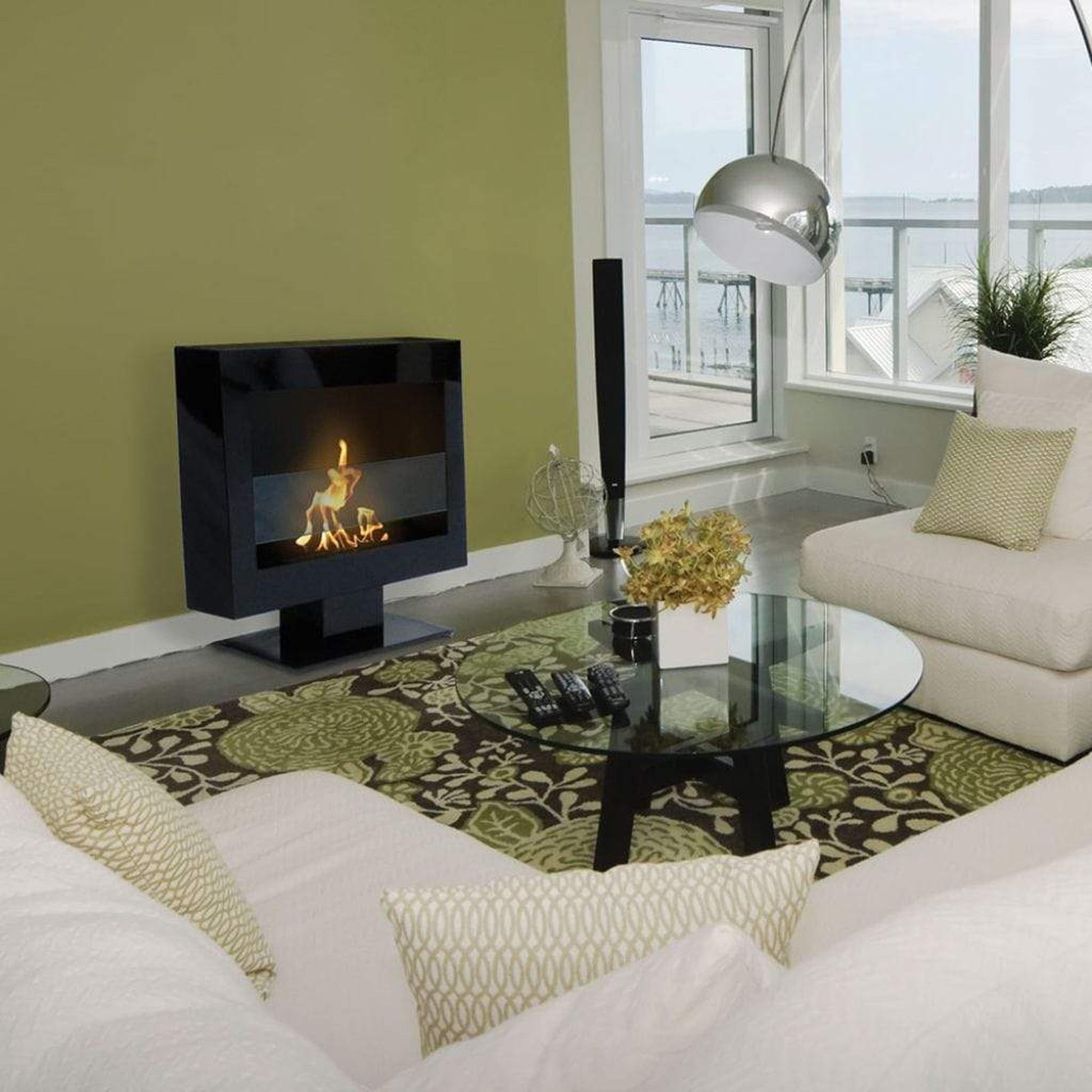 Anywhere Fireplace Tribeca II 28" Black Ventless Fireplace