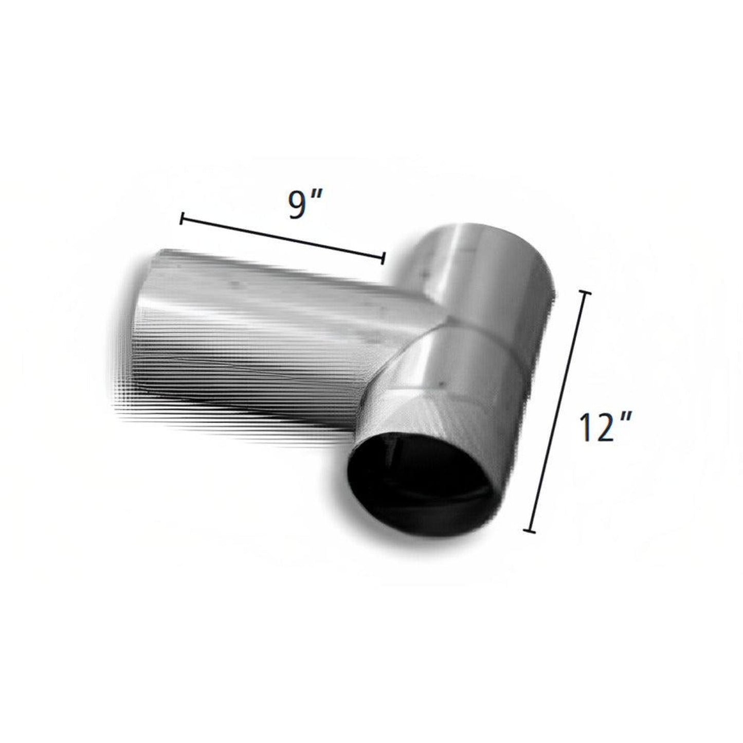 BDM Dalsin Line 12" 24 Gauge 304 Stainless Steel Rigid Two-Piece Tee