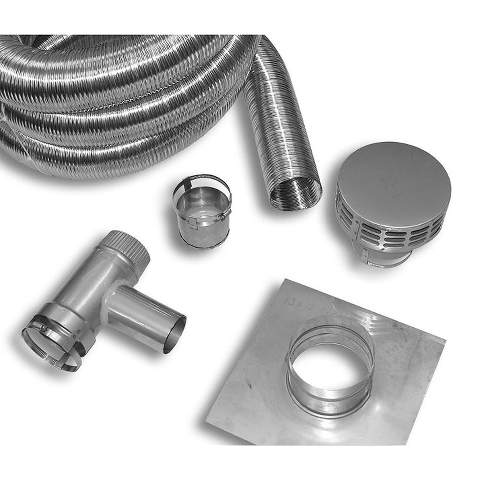 BDM Dalsin Line 3" Diameter x 35ft 316L Stainless Steel Light Flex Pellet Kit