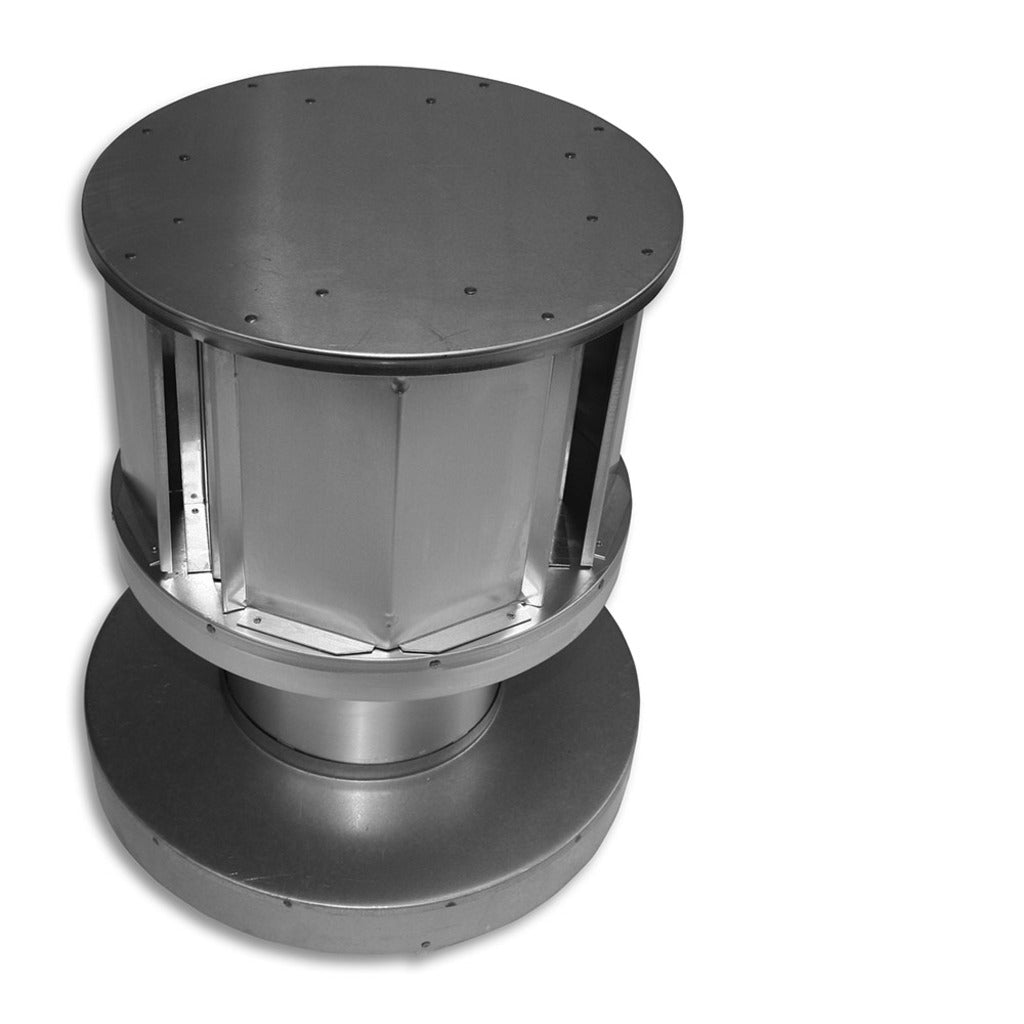 BDM Dalsin Line 3" x 3" Pro-Form Vertical Round Co-Linear Direct Vent Termination Cap with 12" Round Base