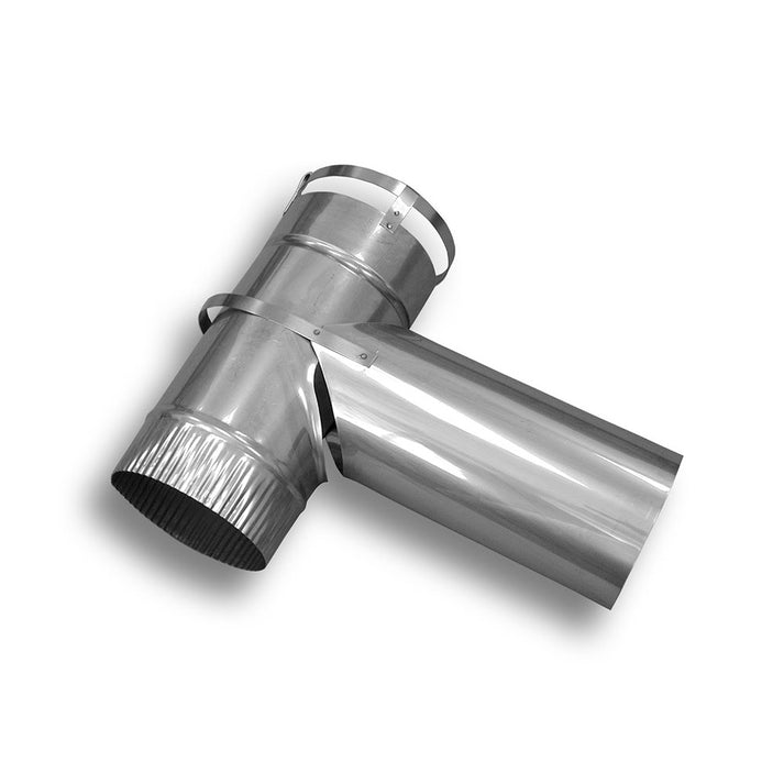 BDM Dalsin Line 4" 316L Stainless Steel Flex Pellet Tee Cap