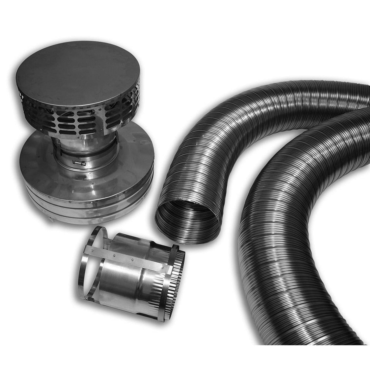BDM Dalsin Line 6" x 15ft Stainless Steel Flex Liner Kit with 12.5" Support Plate