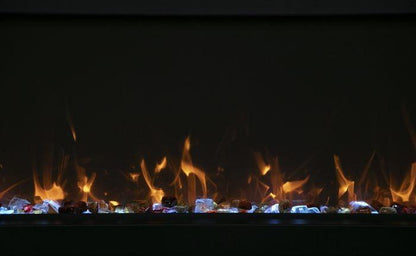 Amantii Tru View Extra Tall XL 88" 3-Sided Indoor / Outdoor Built-in Electric Fireplace