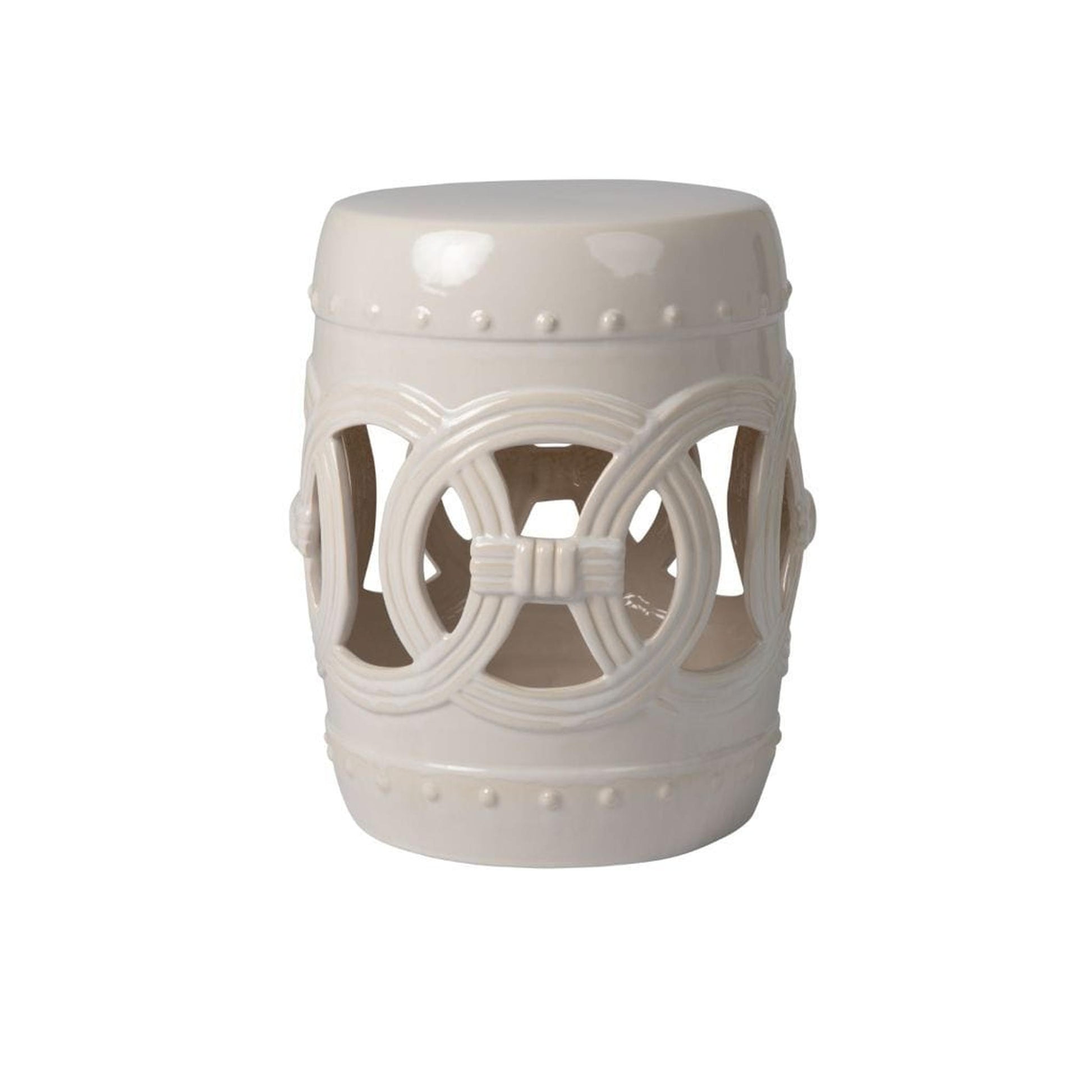 Balkene Home 14" Large Medallion Ceramic Garden Stool/Table by Fire Sense