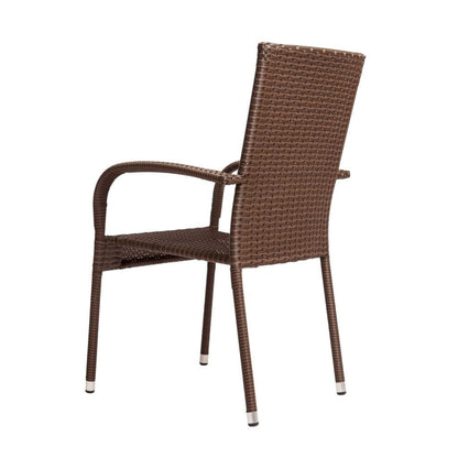 Balkene Home 20" Morgan Outdoor Wicker Stacking Chair (Set of 4) by Fire Sense