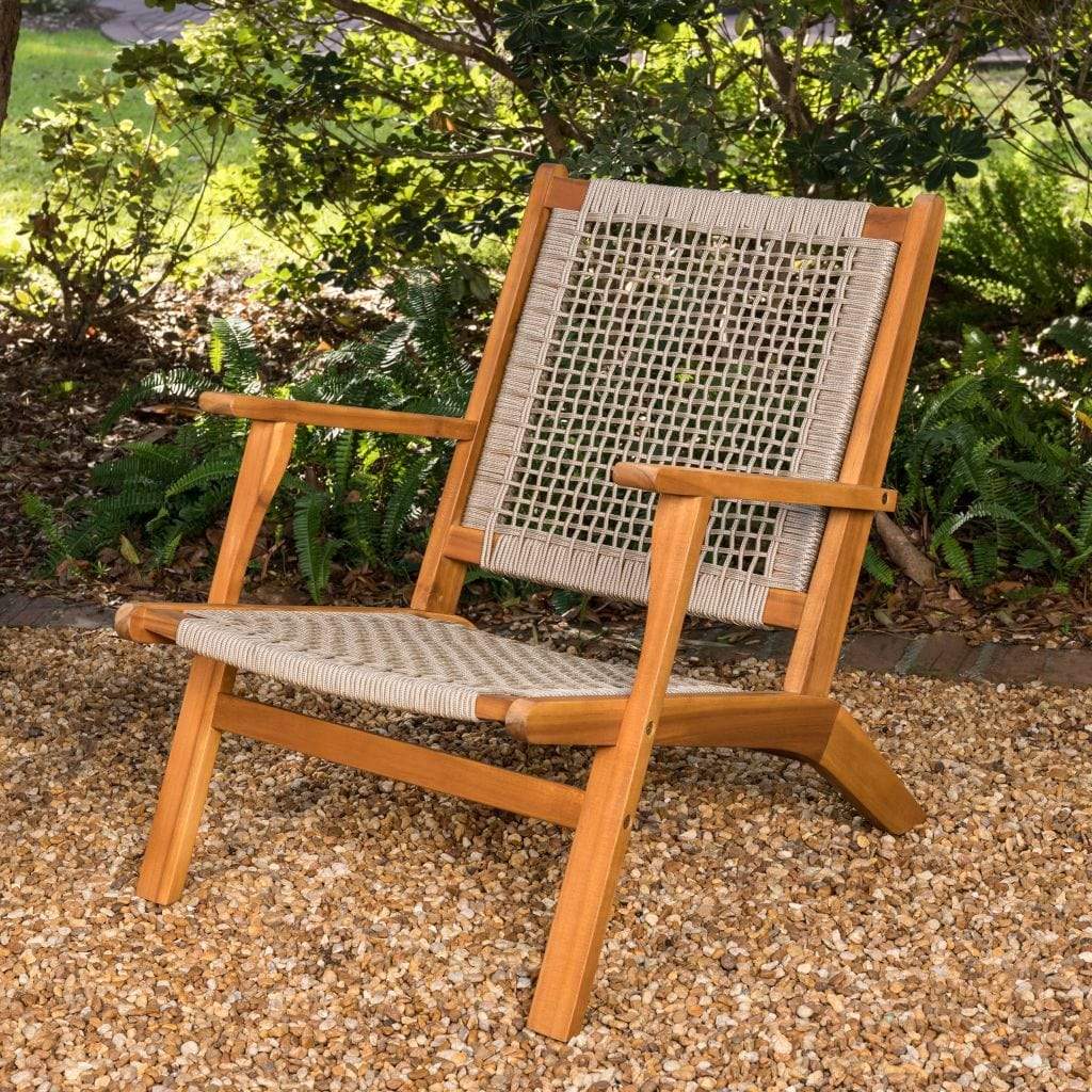 Balkene Home 24" Vega Natural Stain Outdoor Chair by Fire Sense