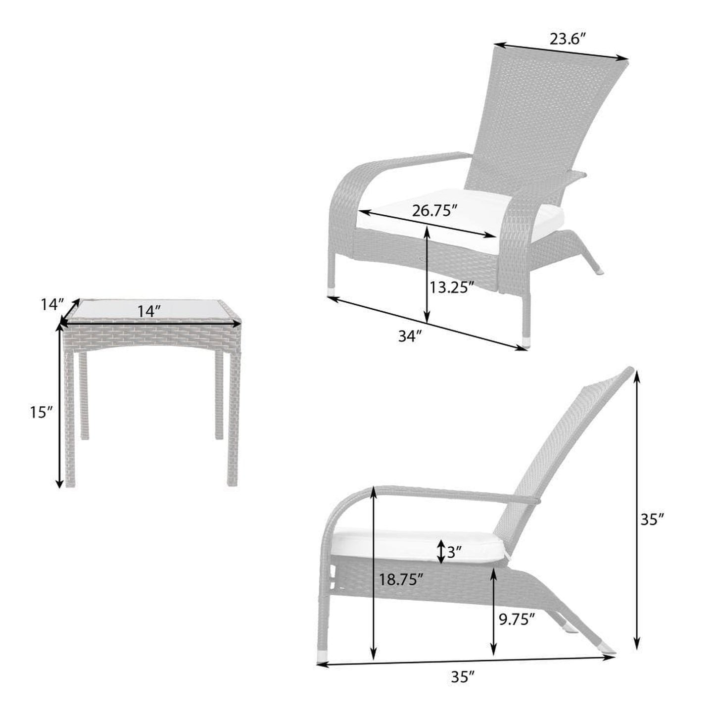 Balkene Home Coconino Wicker Chat Set by Fire Sense