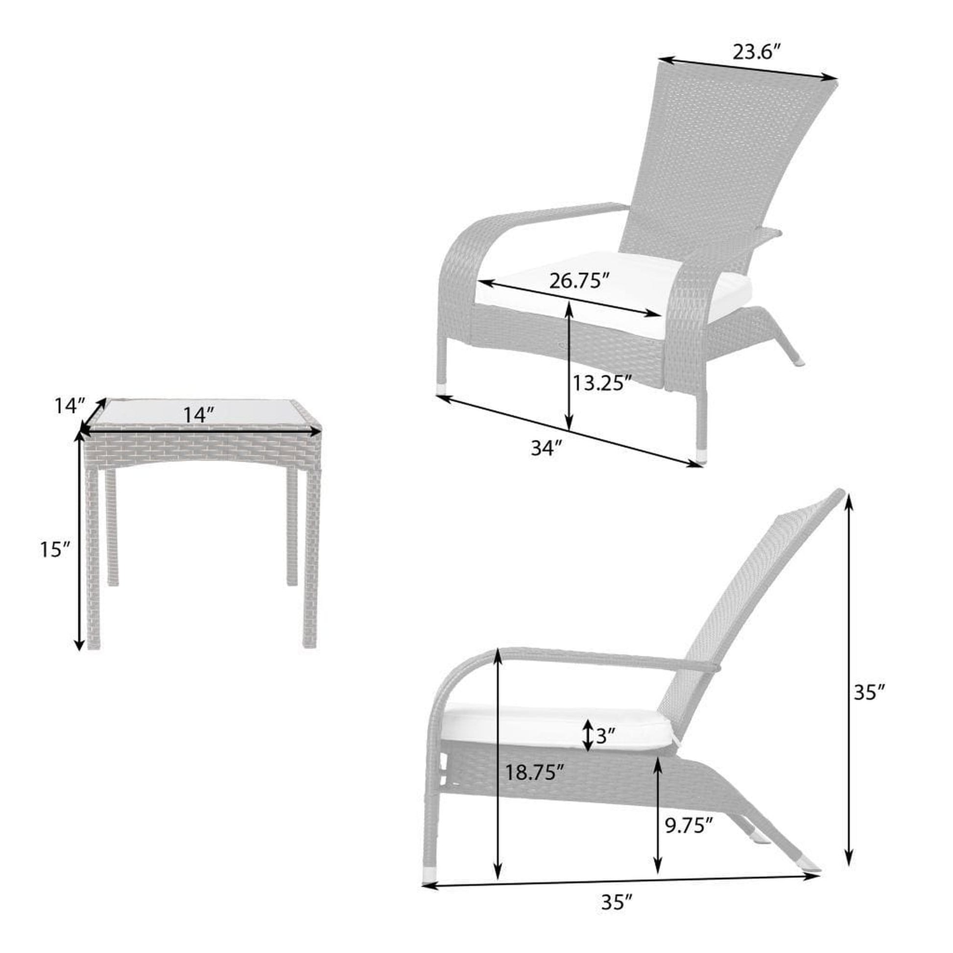 Balkene Home Coconino Wicker Chat Set by Fire Sense