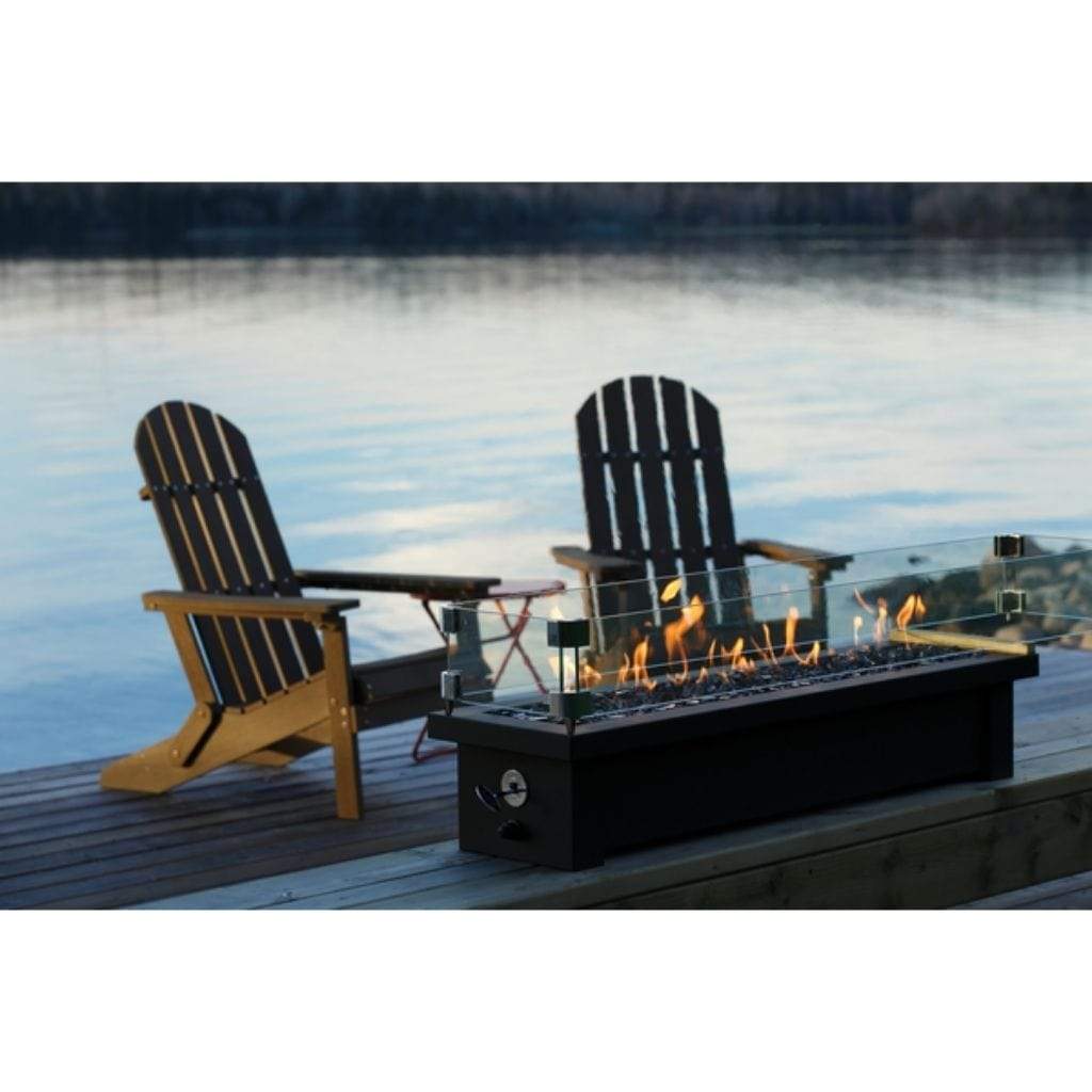 Fire Stand Barbara Jean Collection by Kingsman 48" OFS48 Outdoor Linear Gas Firestand with Manual Controls
