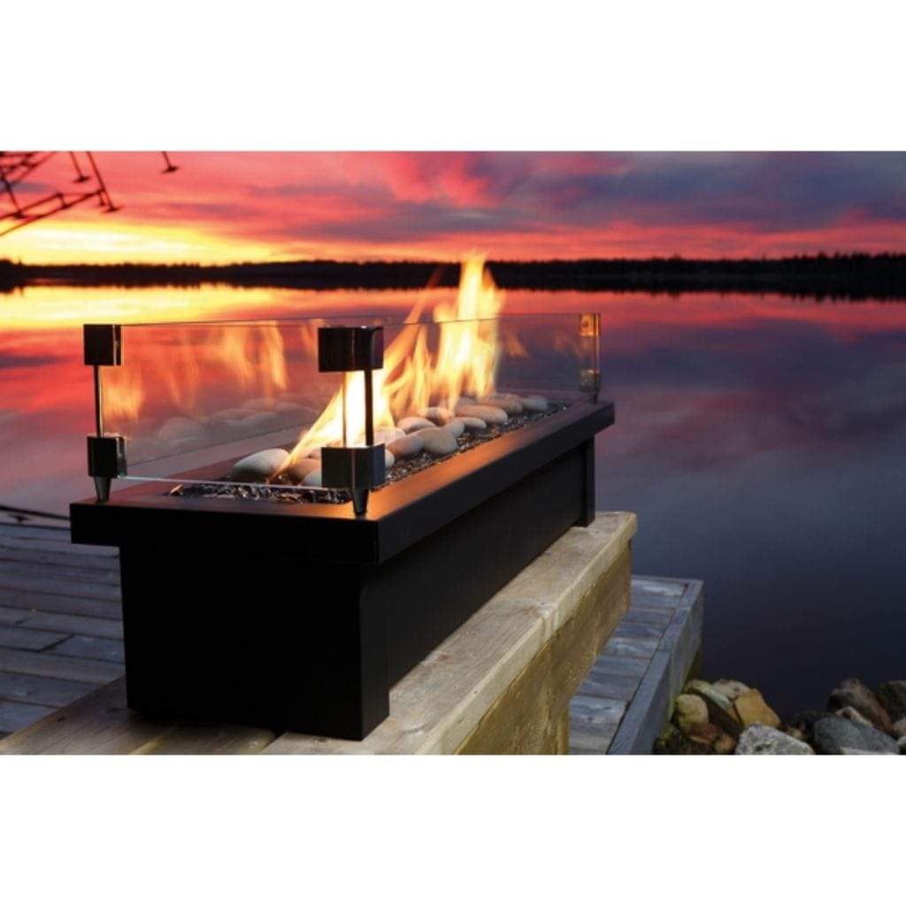 Barbara Jean Collection by Kingsman 48" OFS48 Outdoor Linear Gas Firestand with Manual Controls