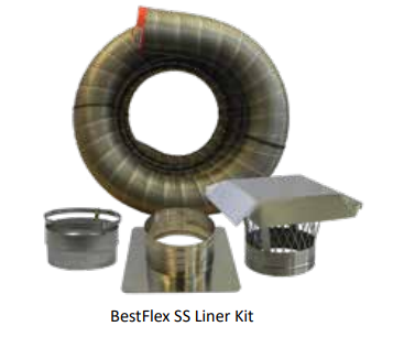 BestFlex 4" x 25' SS Liner Kit
