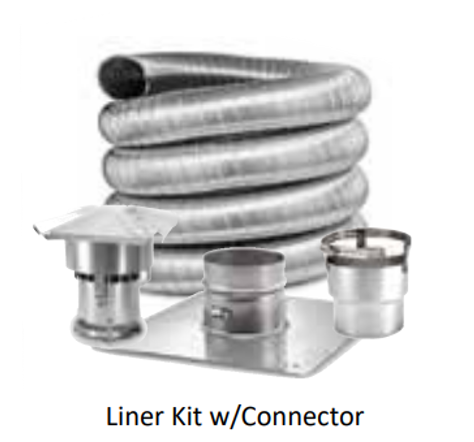 BestFlex 6" x 25' Stainless Steel Liner Kit With Connector