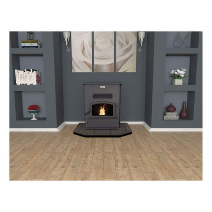 Breckwell 23" BIG E Pellet Stove with Black Door and Ashpan