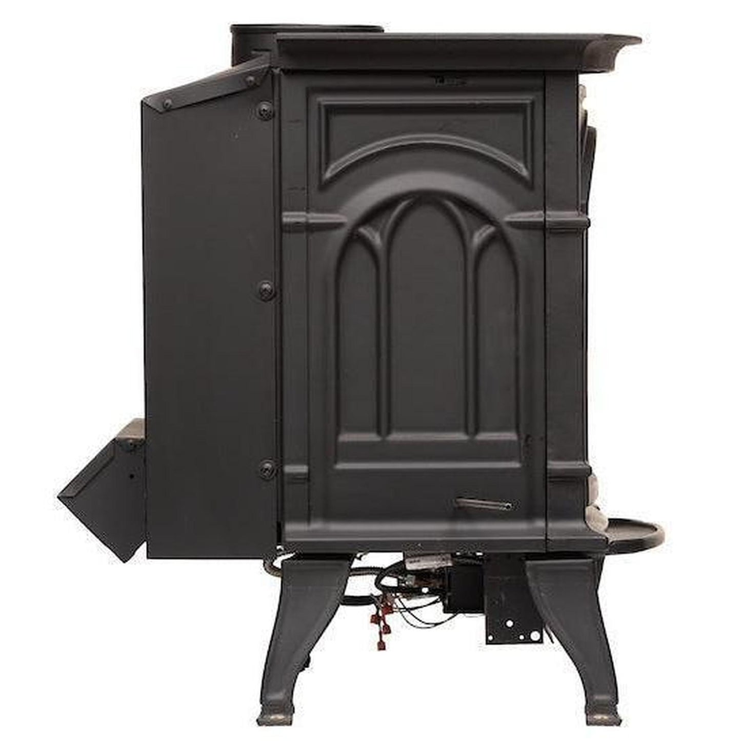 Breckwell BH23 26" Black Finish Freestanding Proflame 2, Direct Vent Cast Iron Stove With Logs