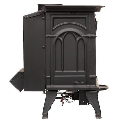 Breckwell BH23 26" Black Finish Freestanding Proflame 2, Direct Vent Cast Iron Stove With Logs