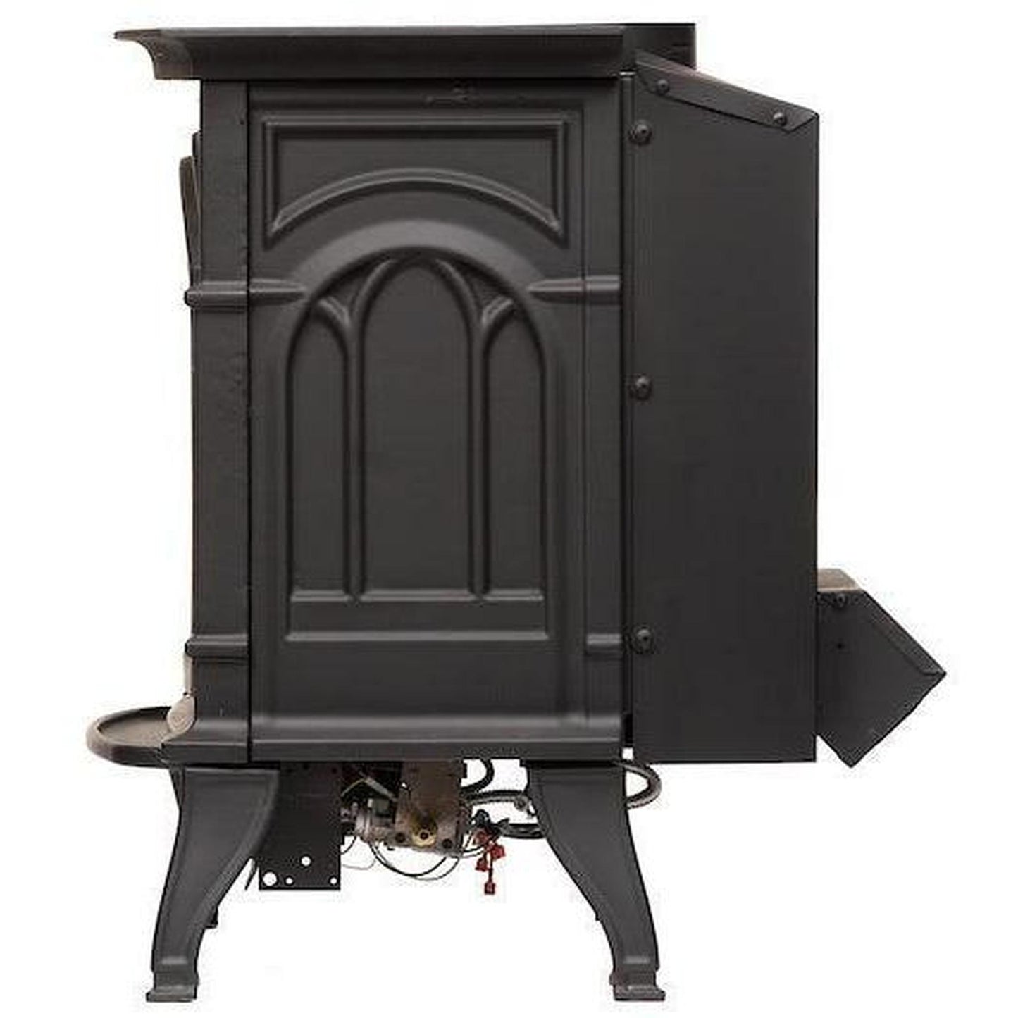 Breckwell BH23 26" Black Finish Freestanding Proflame 2, Direct Vent Cast Iron Stove With Logs