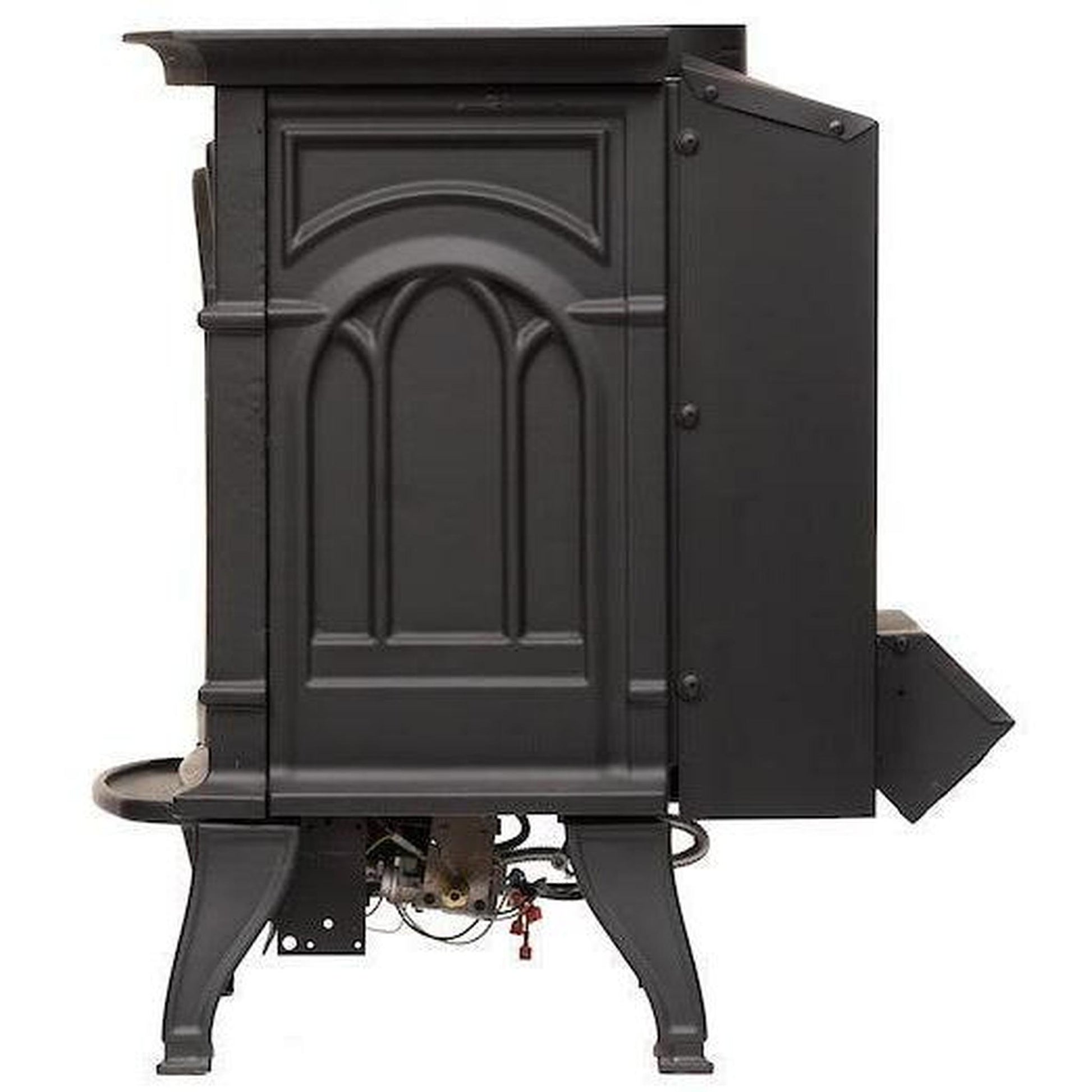 Breckwell BH23 26" Black Finish Freestanding Proflame 2, Direct Vent Cast Iron Stove With Logs