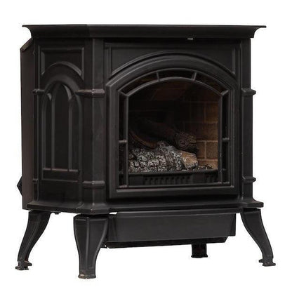 Breckwell BH32VF 26" Black Finish Freestanding Millivolt Control, Propane Gas Vent Free Cast Iron Stove With Logs