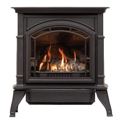 Breckwell BH32VF 26" Black Finish Freestanding Millivolt Control, Propane Gas Vent Free Cast Iron Stove With Logs